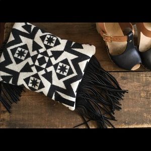 Handmade Pendleton Wool Fringe Clutch / Crossbody by Mercy Grey